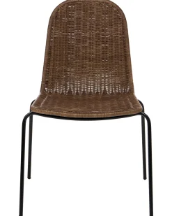 Set di 2 sedie da pranzo ROXTON Rattan Marrone scuro