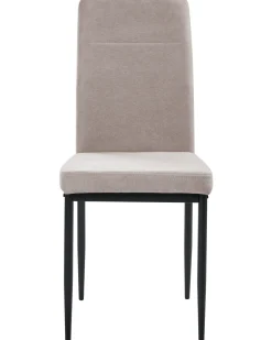 Set di 4 sedie da pranzo RINER Tessuto Tortora