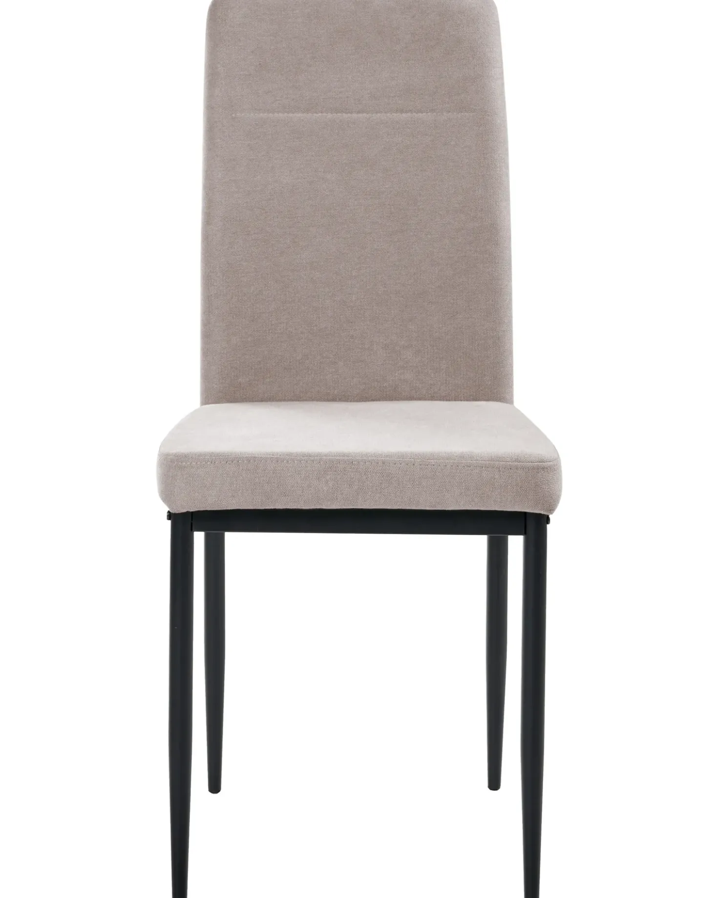 Set di 4 sedie da pranzo RINER Tessuto Tortora