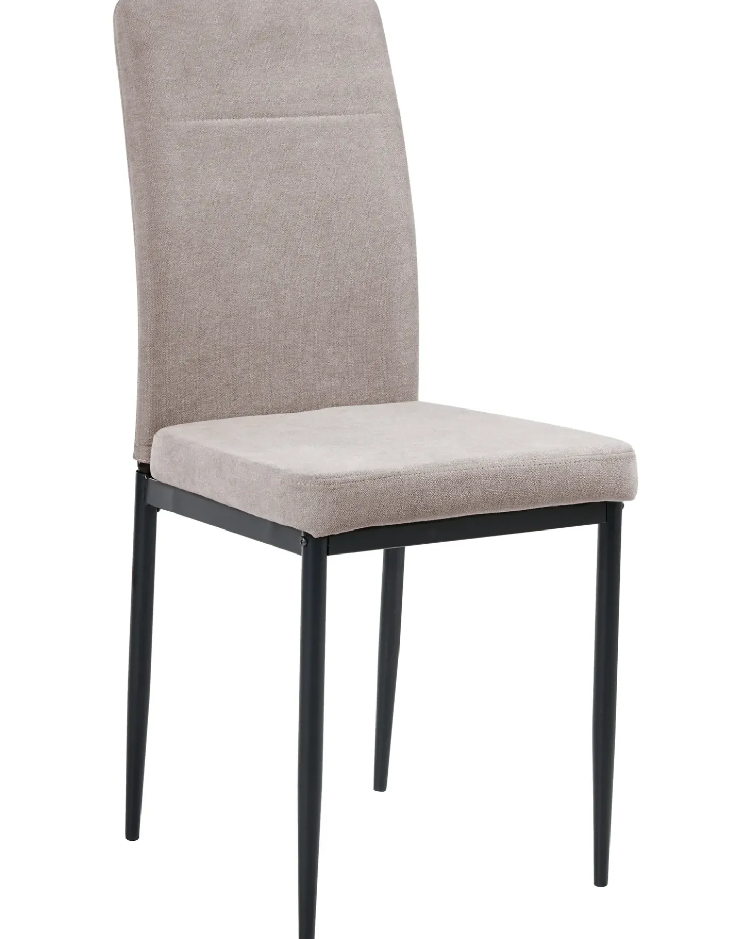 Set di 4 sedie da pranzo RINER Tessuto Tortora