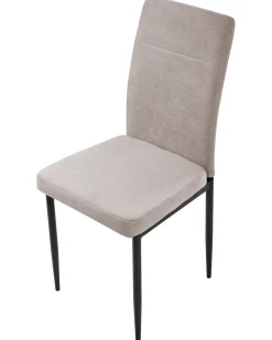 Set di 4 sedie da pranzo RINER Tessuto Tortora