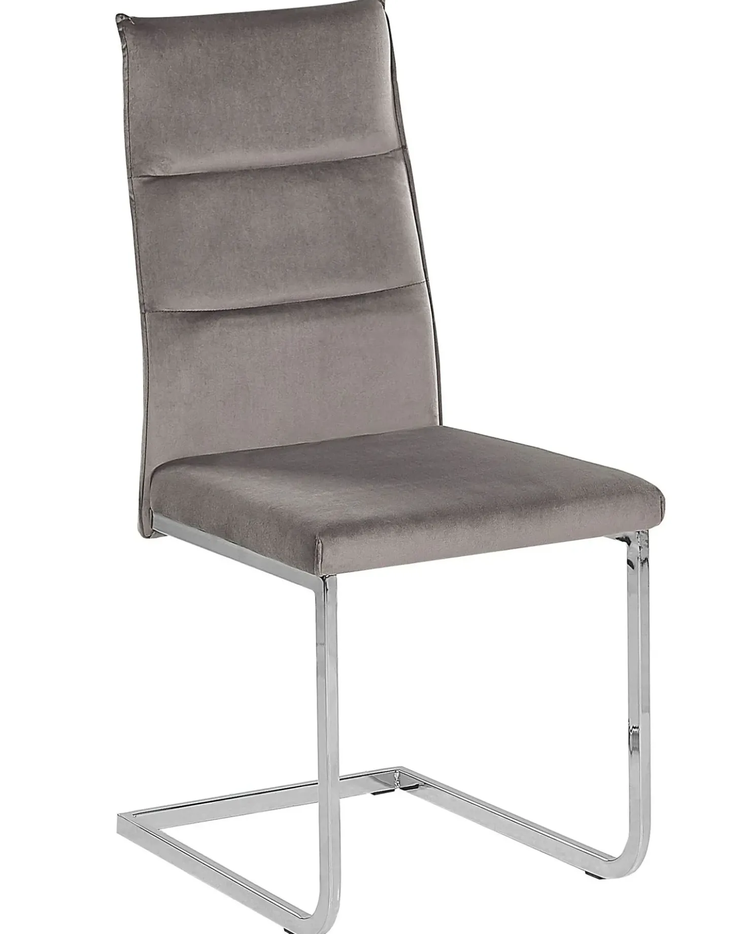 Set di 2 sedie da pranzo ROCKFORD Velluto Grigio