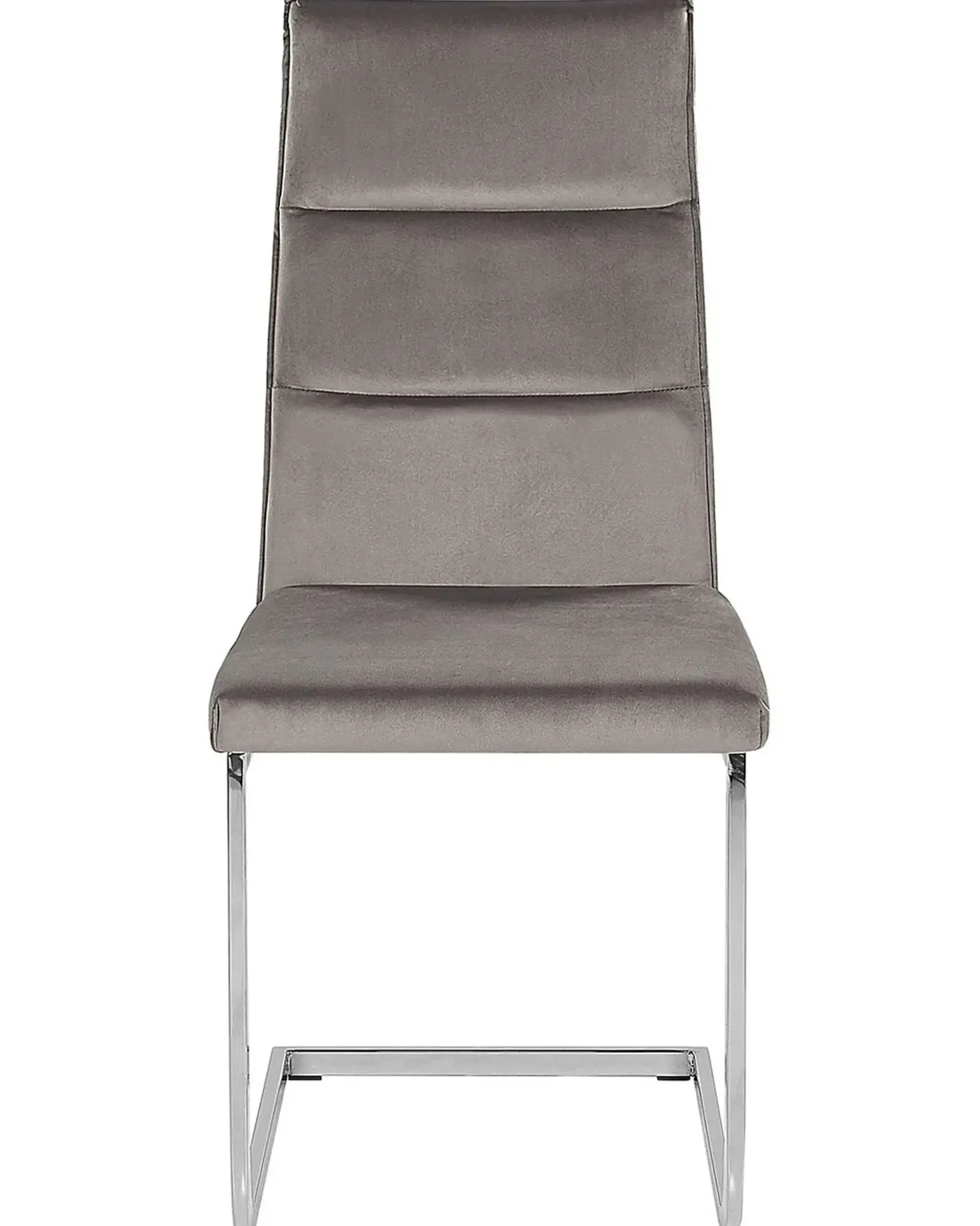 Set di 2 sedie da pranzo ROCKFORD Velluto Grigio