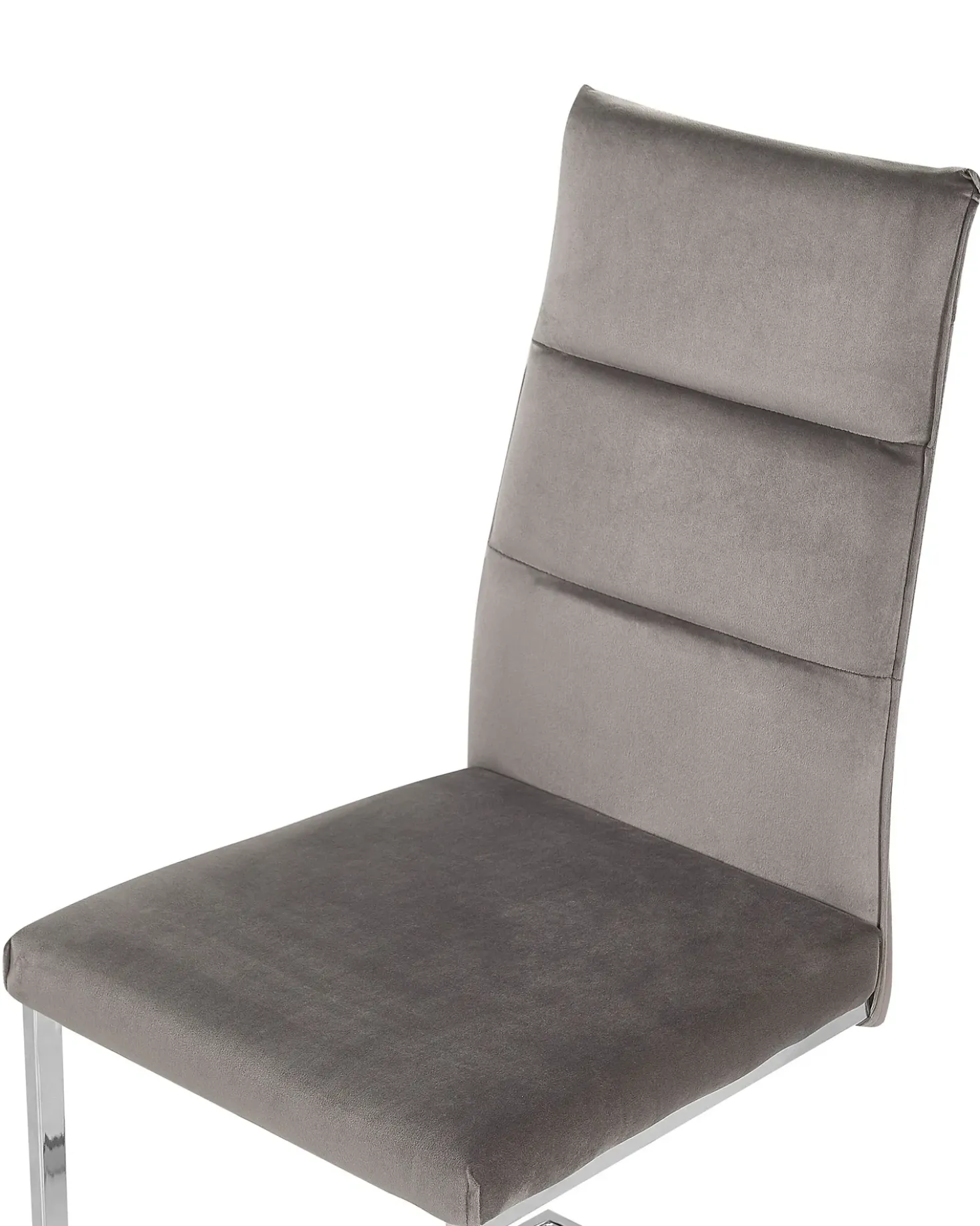 Set di 2 sedie da pranzo ROCKFORD Velluto Grigio