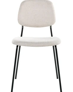 Set di 4 sedie da pranzo RILEY Tessuto Beige chiaro