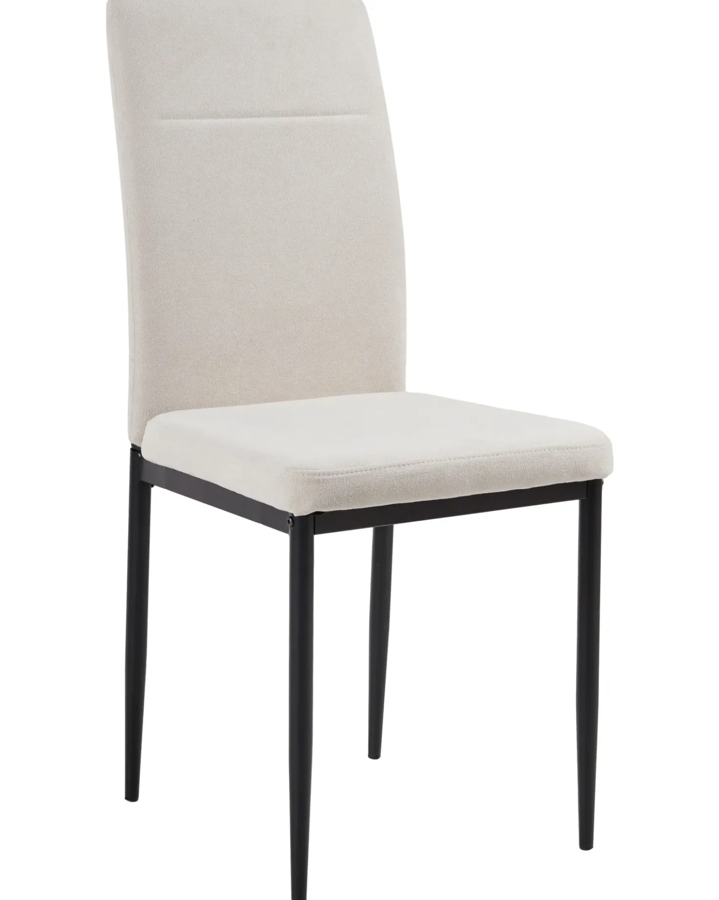 Set di 4 sedie da pranzo RINER Tessuto Beige chiaro
