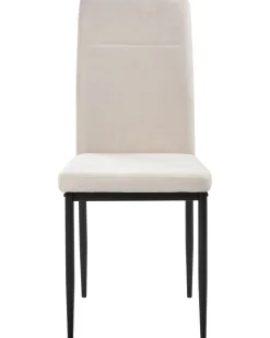 Set di 4 sedie da pranzo RINER Tessuto Beige chiaro