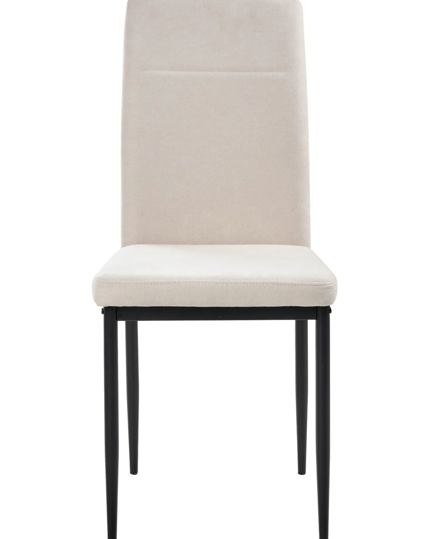 Set di 4 sedie da pranzo RINER Tessuto Beige chiaro