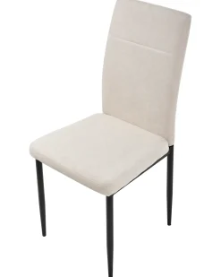 Set di 4 sedie da pranzo RINER Tessuto Beige chiaro