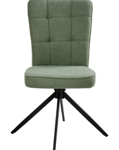 Set di 2 sedie da pranzo RYAN Bouclé Verde chiaro