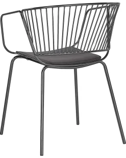Set di 2 sedie da pranzo RIGBY Metallo Nero