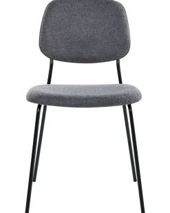 Set di 4 sedie da pranzo RILEY Tessuto Grigio