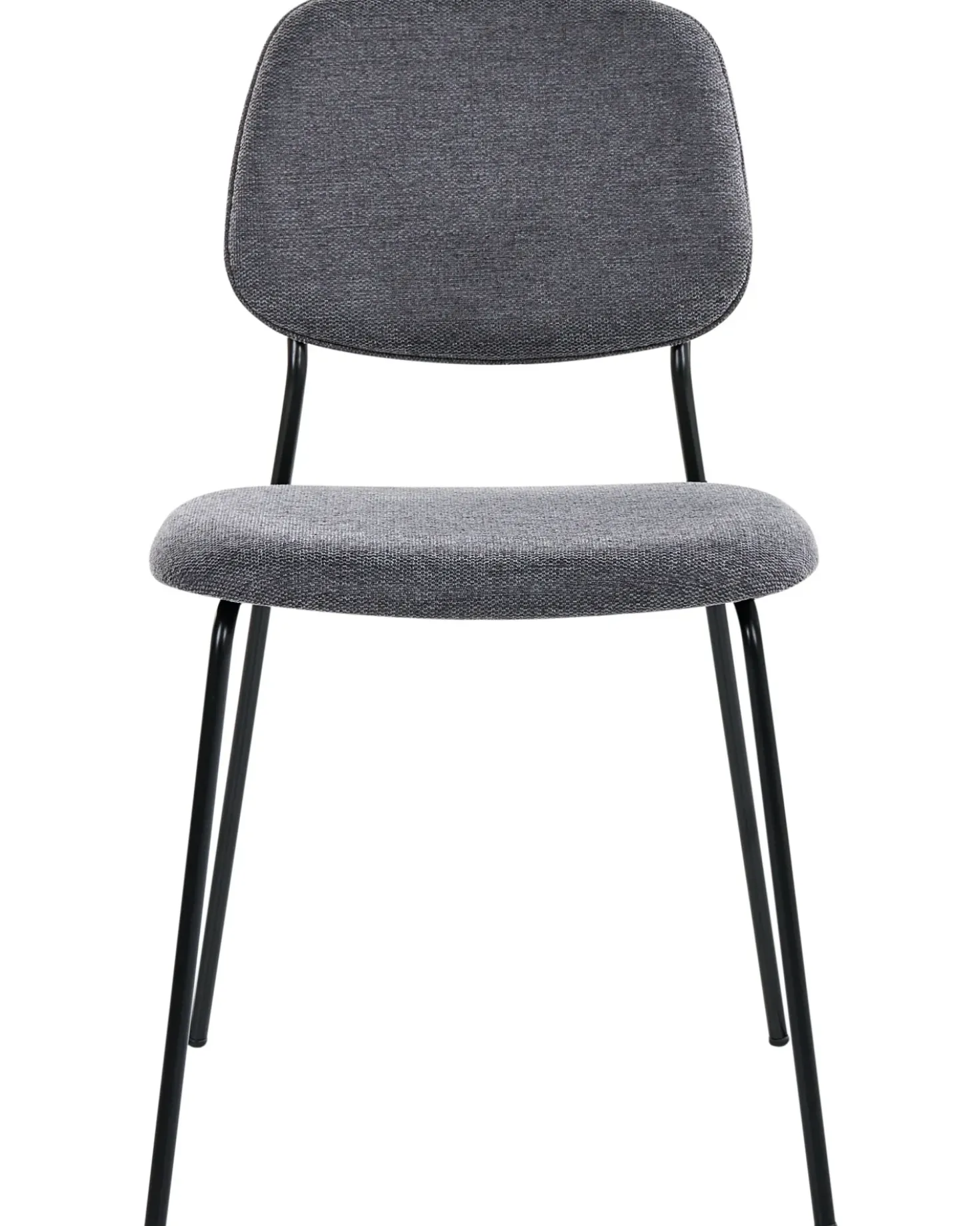 Set di 4 sedie da pranzo RILEY Tessuto Grigio