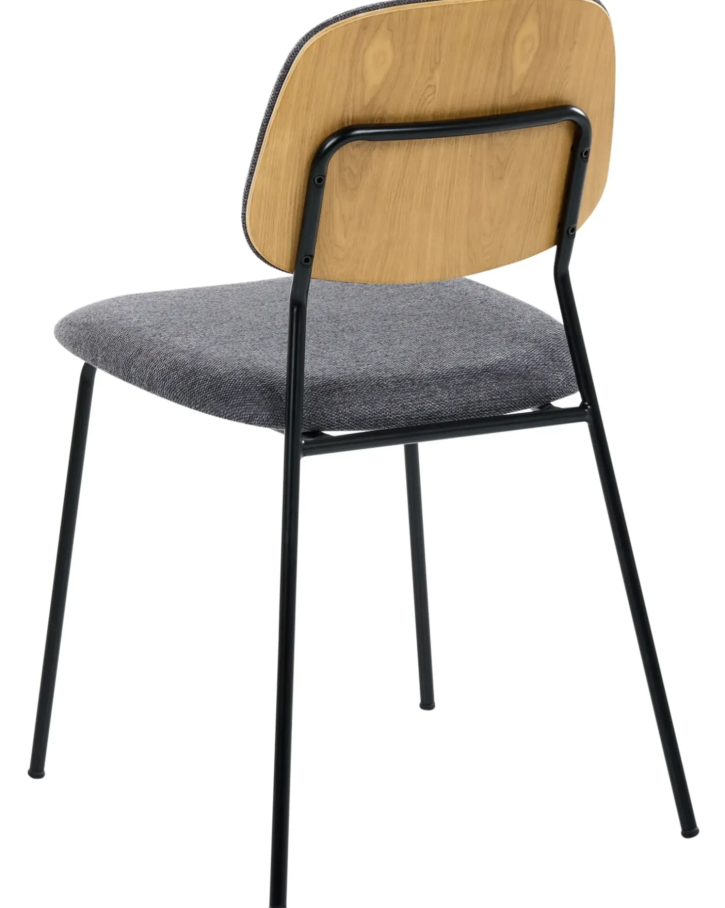 Set di 4 sedie da pranzo RILEY Tessuto Grigio