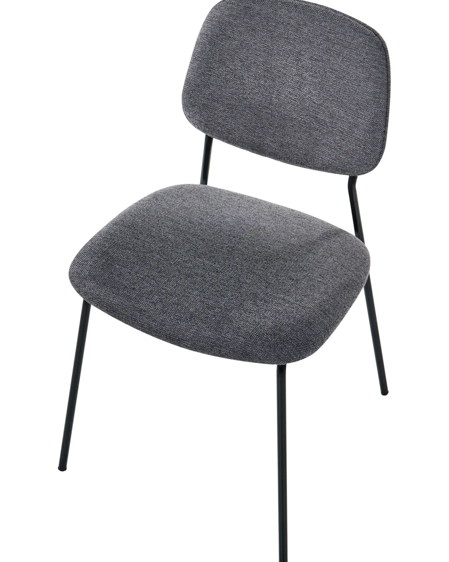 Set di 4 sedie da pranzo RILEY Tessuto Grigio