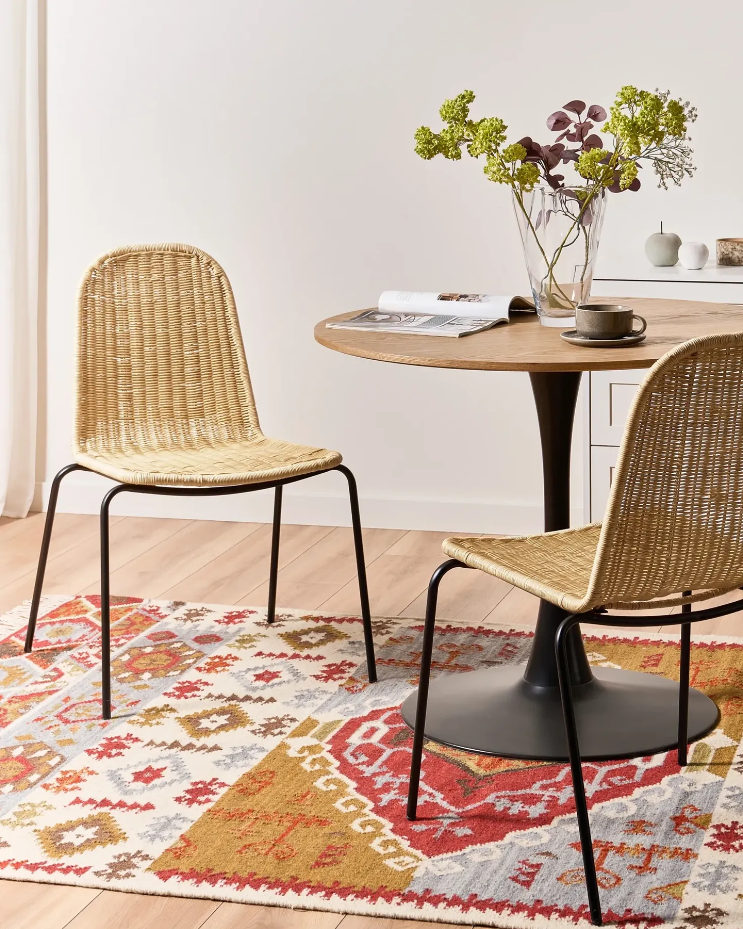 Set di 2 sedie da pranzo ROXTON Rattan Naturale
