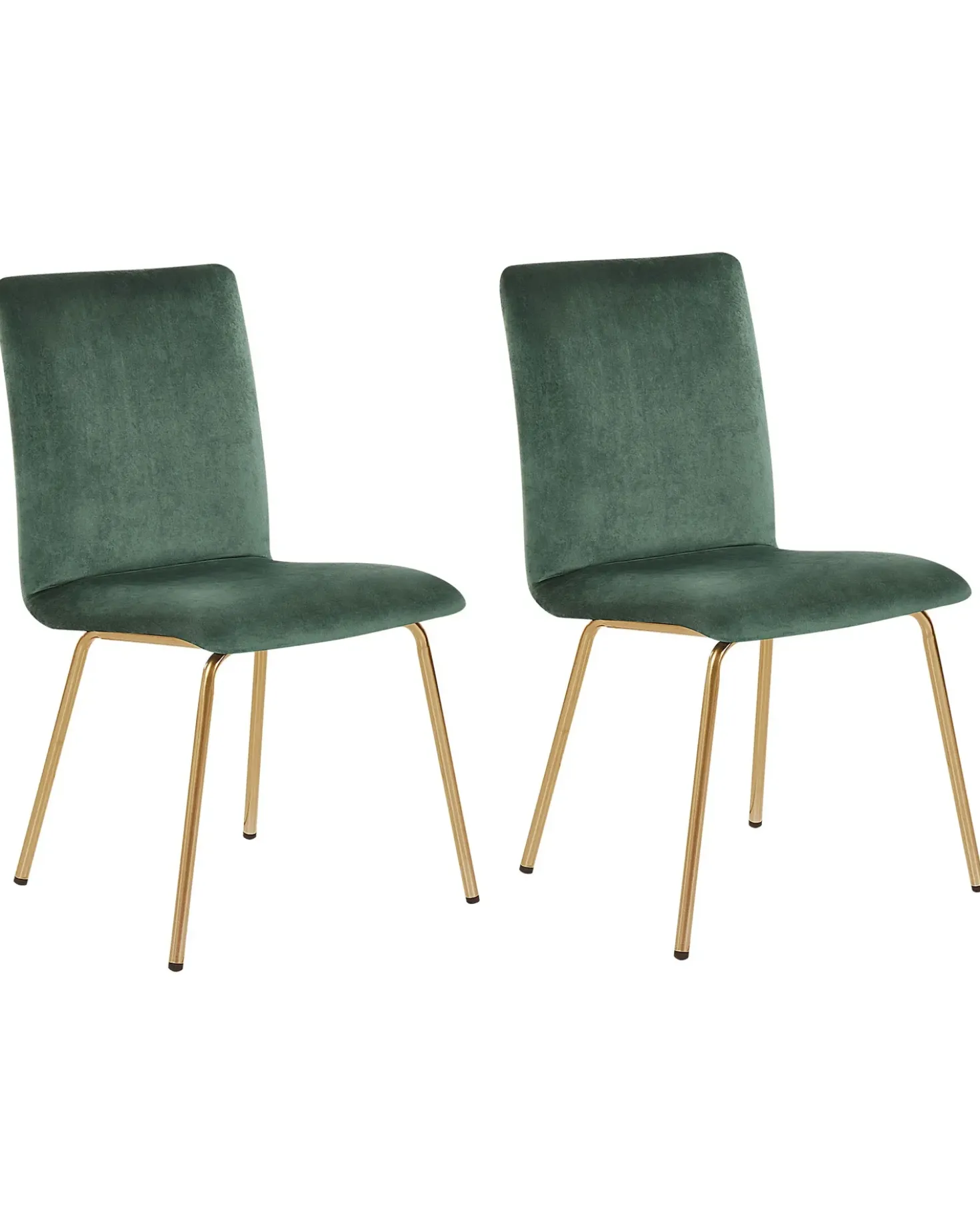 Set di 2 sedie da pranzo RUBIO Velluto Verde smeraldo