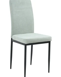 Set di 4 sedie da pranzo RINER Tessuto Verde chiaro