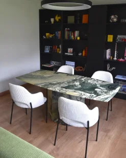 Set di 2 sedie da pranzo RATON Velluto a coste Bianco sporco