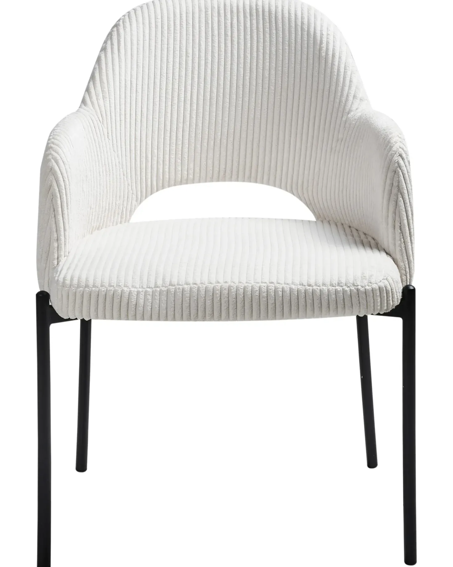 Set di 2 sedie da pranzo RATON Velluto a coste Bianco sporco
