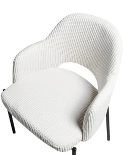 Set di 2 sedie da pranzo RATON Velluto a coste Bianco sporco