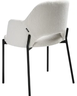 Set di 2 sedie da pranzo RATON Velluto a coste Bianco sporco