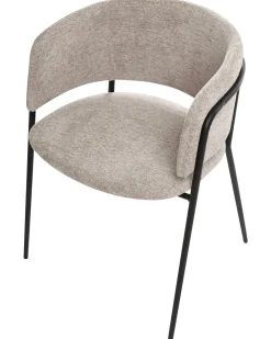 Set di 2 sedie da pranzo SPRINGER Ciniglia Tortora