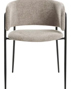 Set di 2 sedie da pranzo SPRINGER Ciniglia Tortora