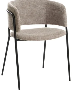 Set di 2 sedie da pranzo SPRINGER Ciniglia Tortora