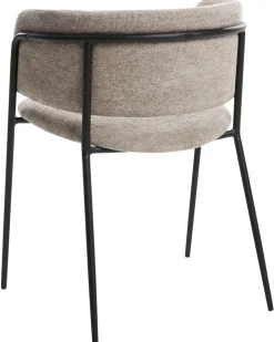 Set di 2 sedie da pranzo SPRINGER Ciniglia Tortora