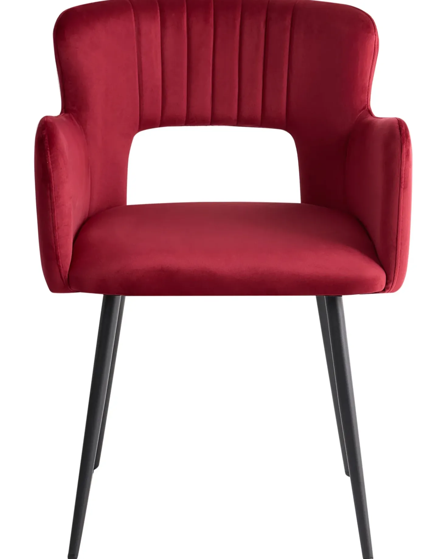 Set di 2 sedie da pranzo SANILAC Velluto Rosso scuro