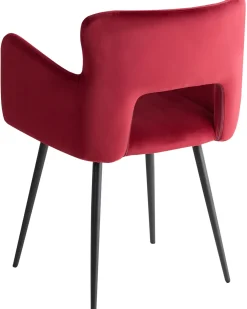 Set di 2 sedie da pranzo SANILAC Velluto Rosso scuro