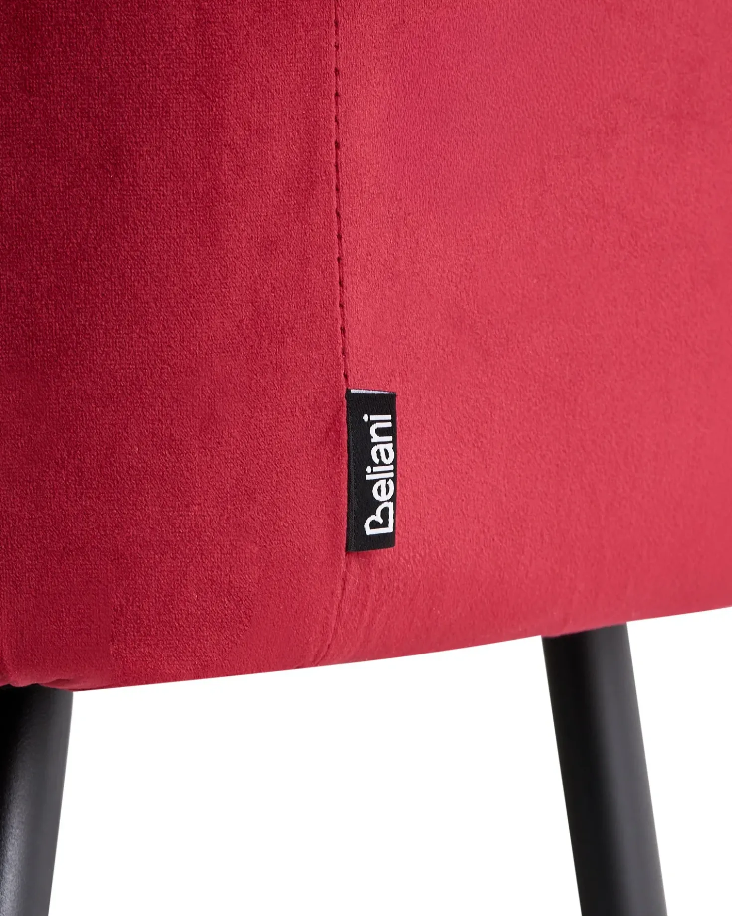 Set di 2 sedie da pranzo SANILAC Velluto Rosso scuro