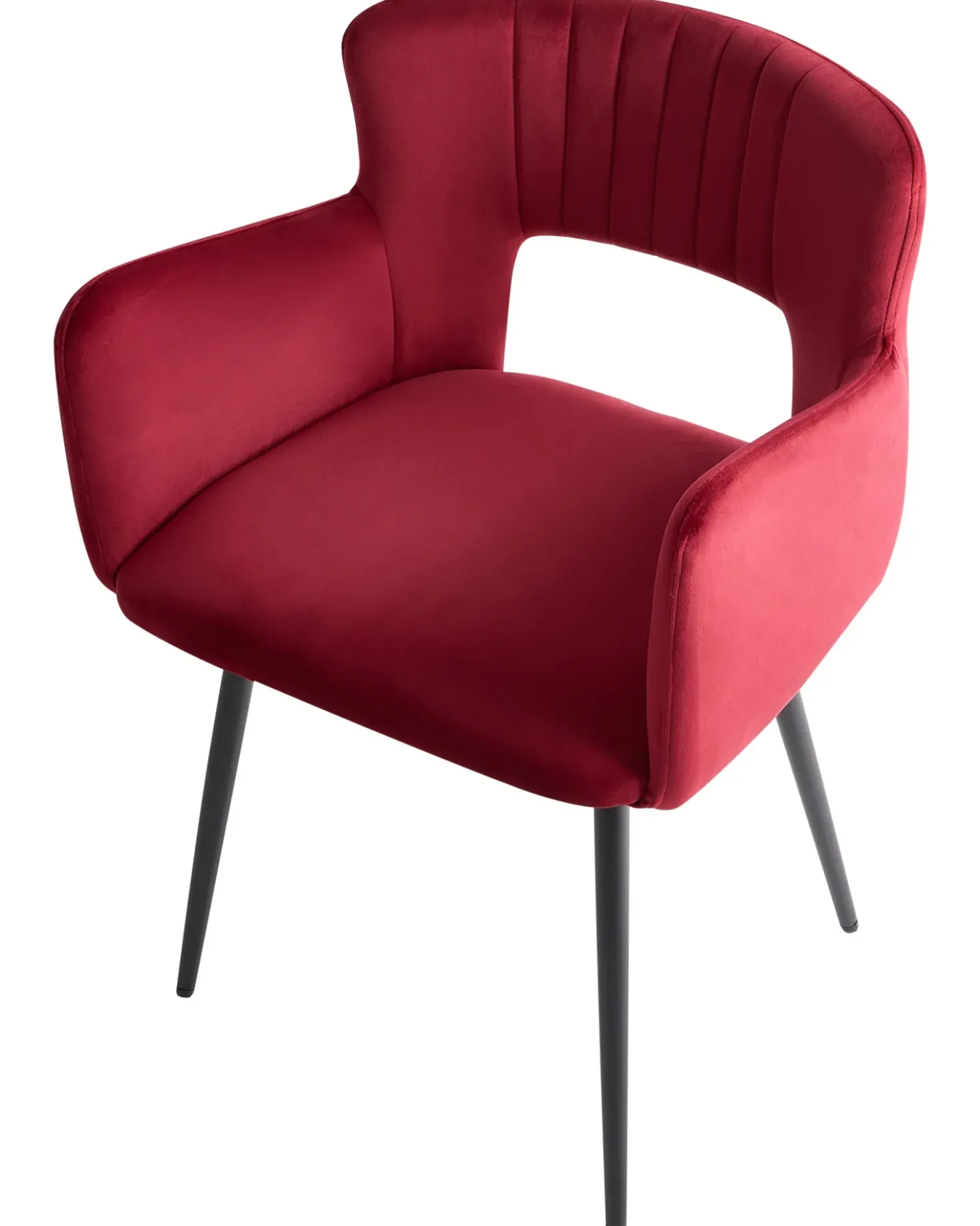 Set di 2 sedie da pranzo SANILAC Velluto Rosso scuro
