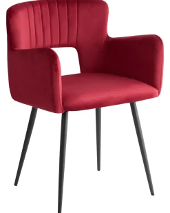 Set di 2 sedie da pranzo SANILAC Velluto Rosso scuro