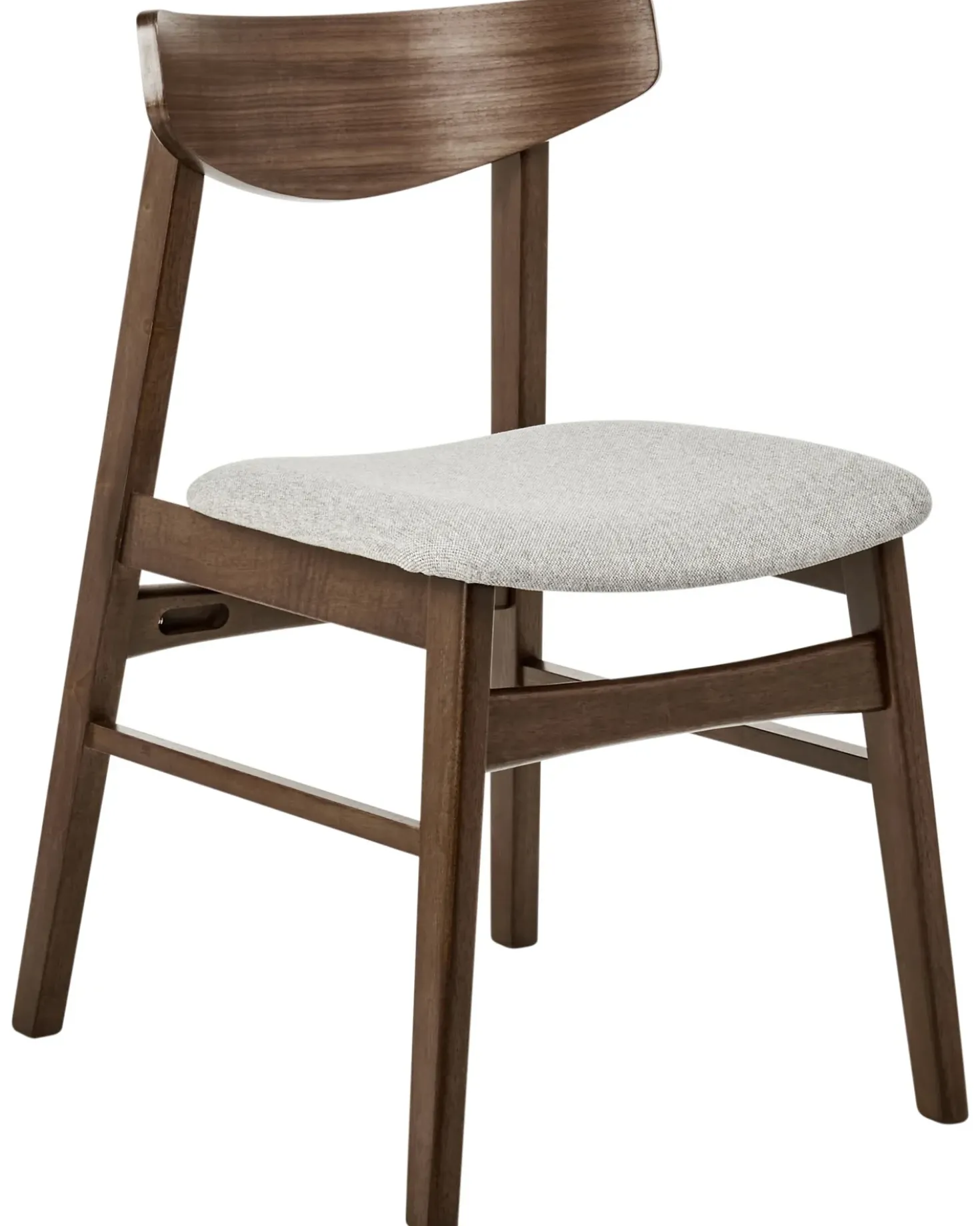 Set di 2 sedie da pranzo SMILEY Legno Marrone/Grigio