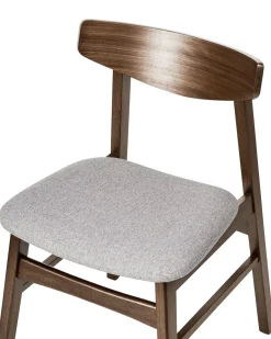Set di 2 sedie da pranzo SMILEY Legno Marrone/Grigio
