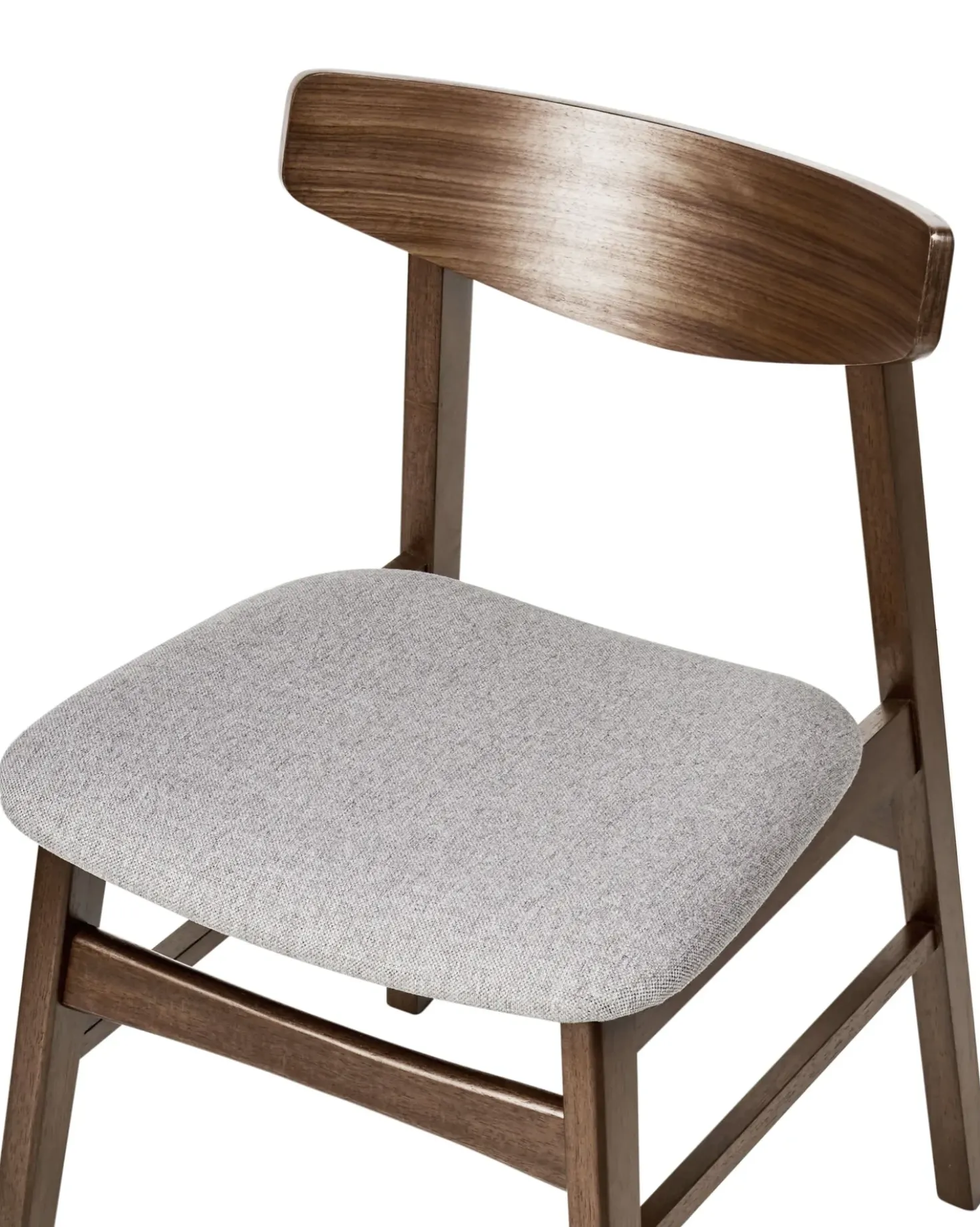 Set di 2 sedie da pranzo SMILEY Legno Marrone/Grigio