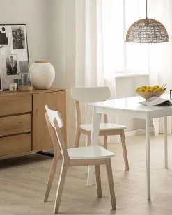 Set di 2 sedie da pranzo SANTOS Bianco