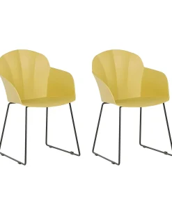 Set di 2 sedie da pranzo SYLVA Giallo