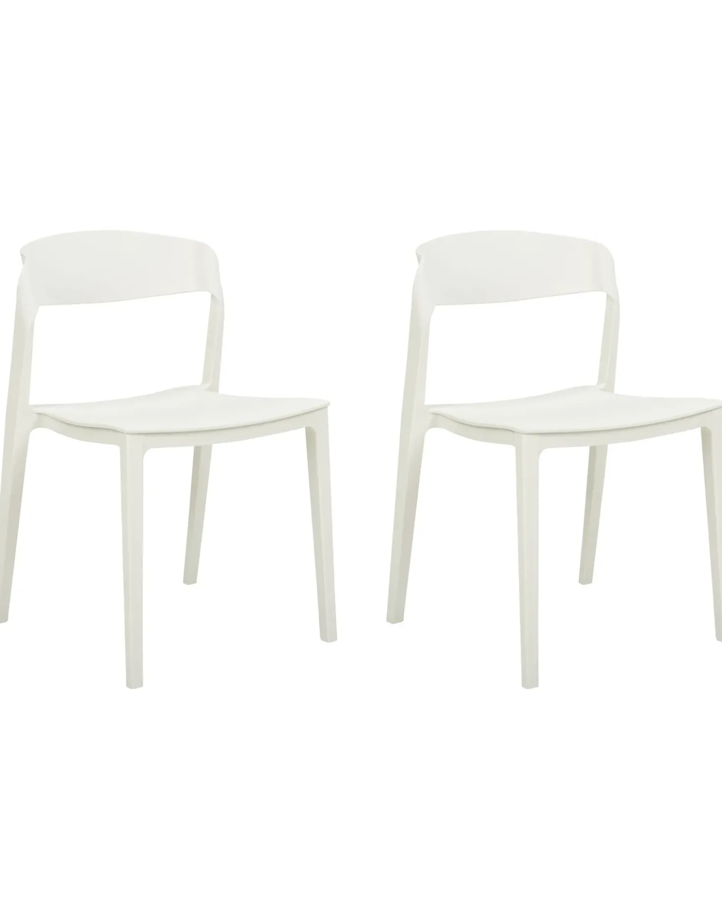 Set di 2 sedie da pranzo SOMERS Bianco