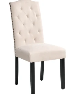 Set di 2 sedie da pranzo SHIRLEY Tessuto Beige chiaro