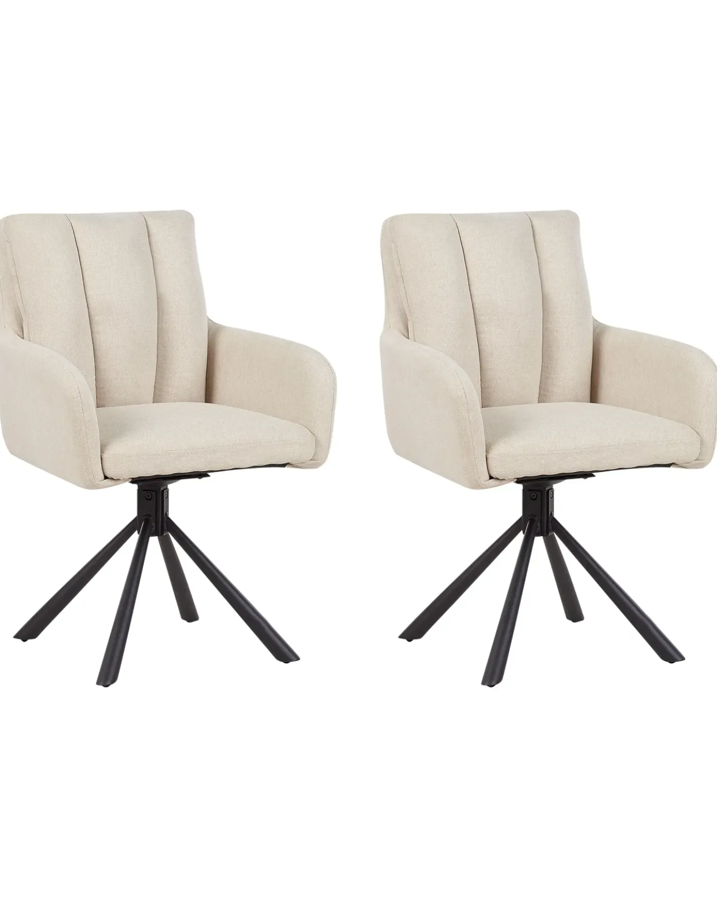 Set di 2 sedie da pranzo SARDOAL Tessuto Beige