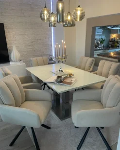 Set di 2 sedie da pranzo SARDOAL Tessuto Beige