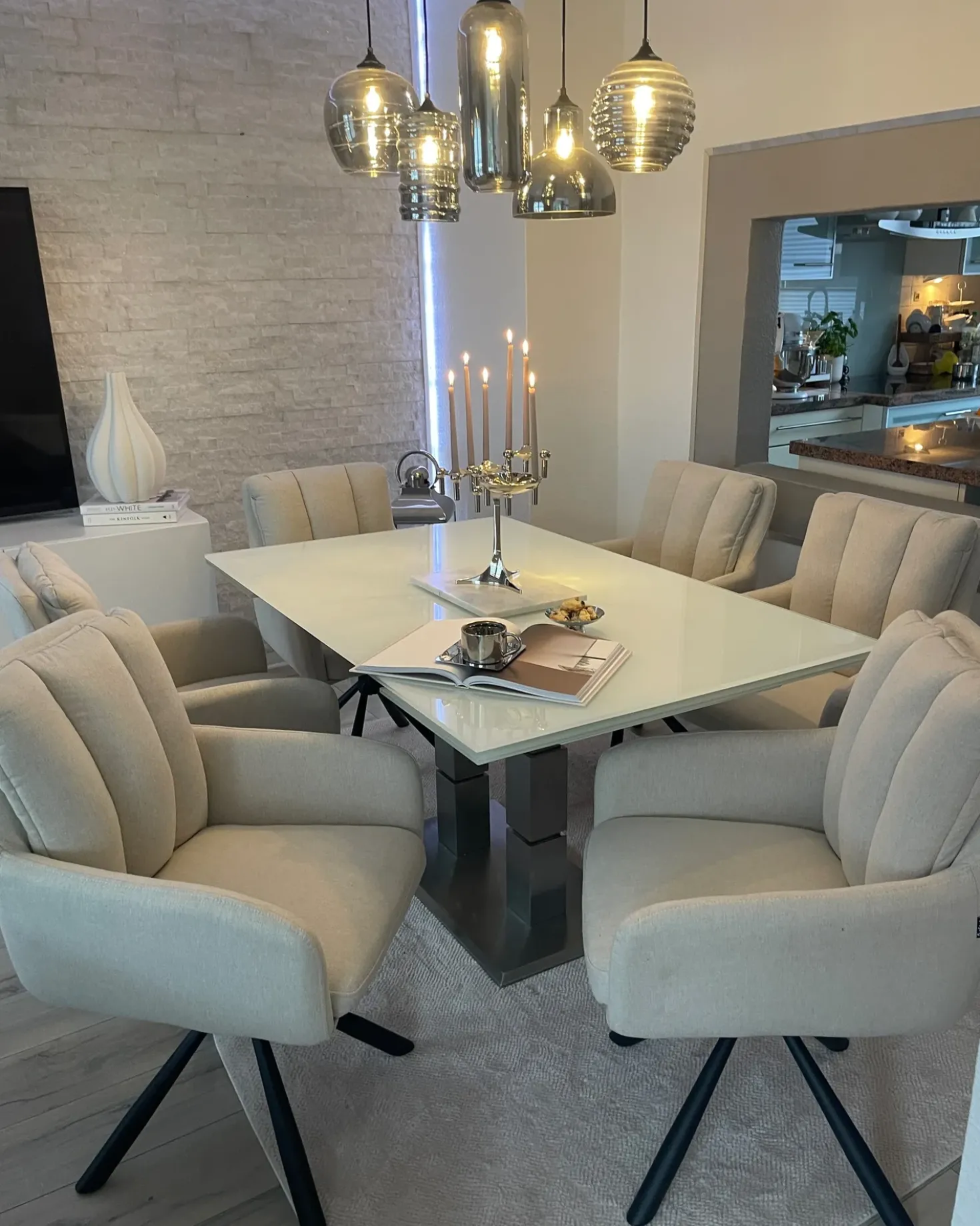 Set di 2 sedie da pranzo SARDOAL Tessuto Beige