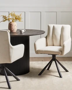 Set di 2 sedie da pranzo SARDOAL Tessuto Beige