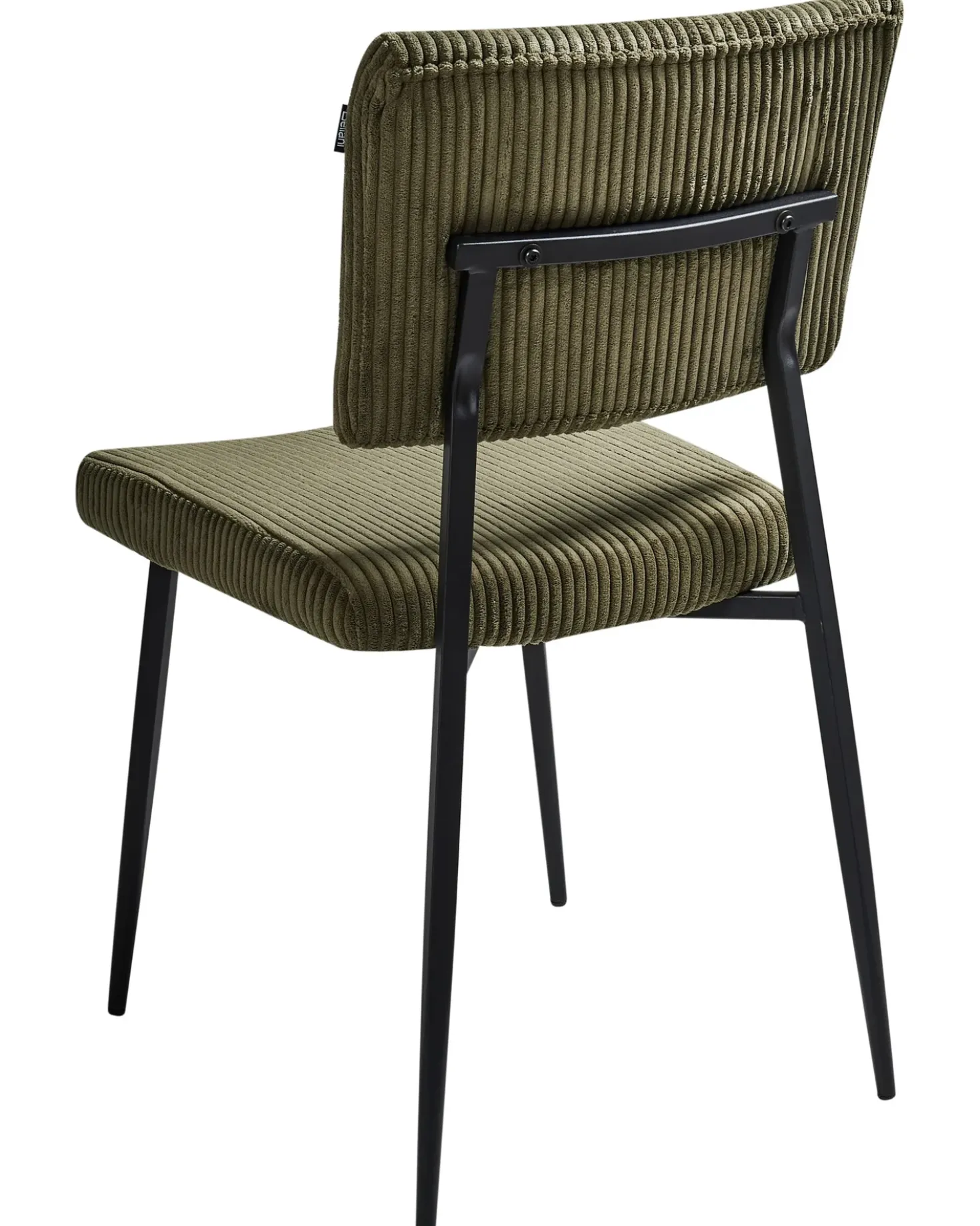 Set di 2 sedie da pranzo STURGIS Velluto a coste Verde oliva