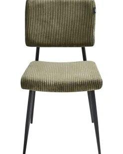 Set di 2 sedie da pranzo STURGIS Velluto a coste Verde oliva