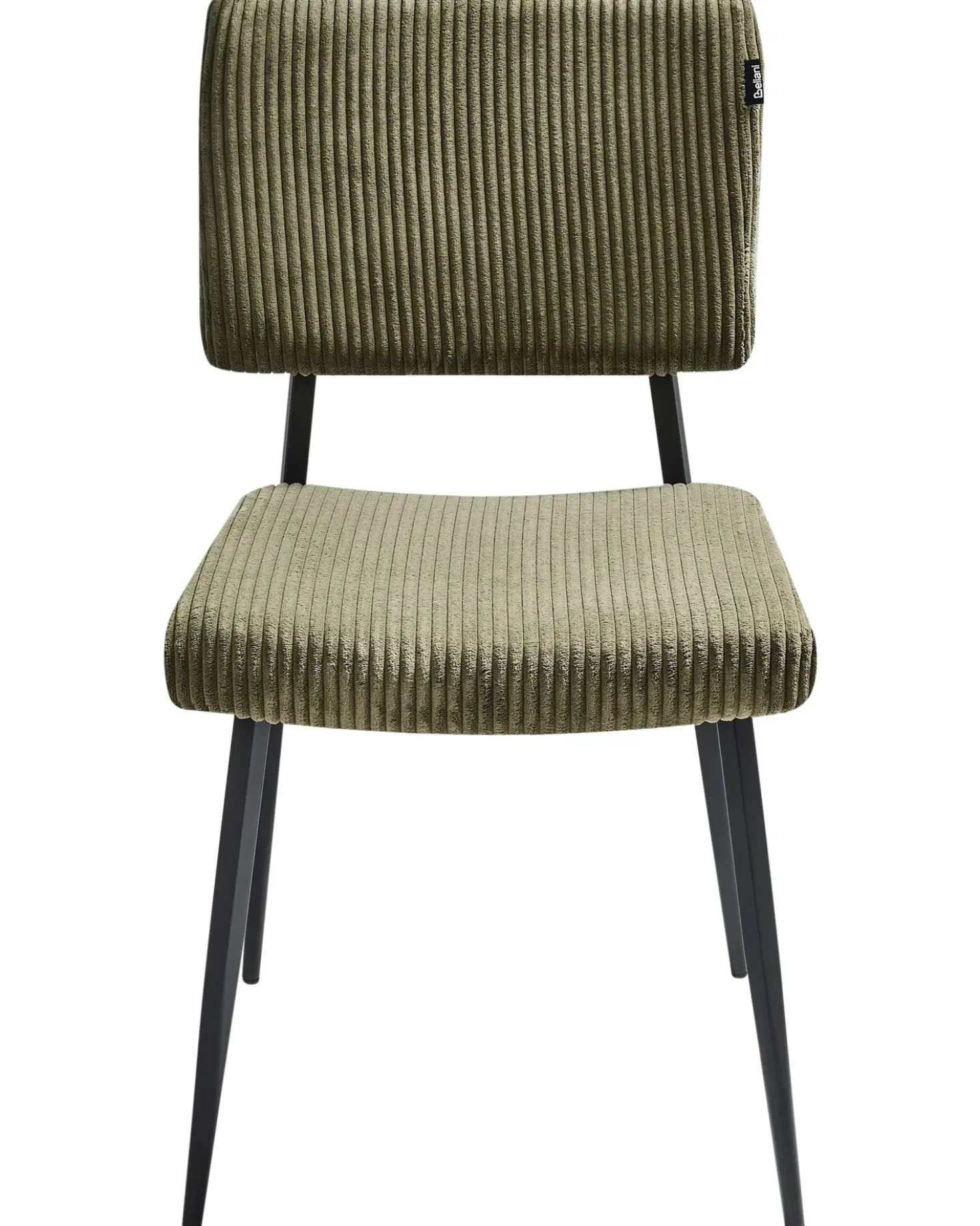Set di 2 sedie da pranzo STURGIS Velluto a coste Verde oliva