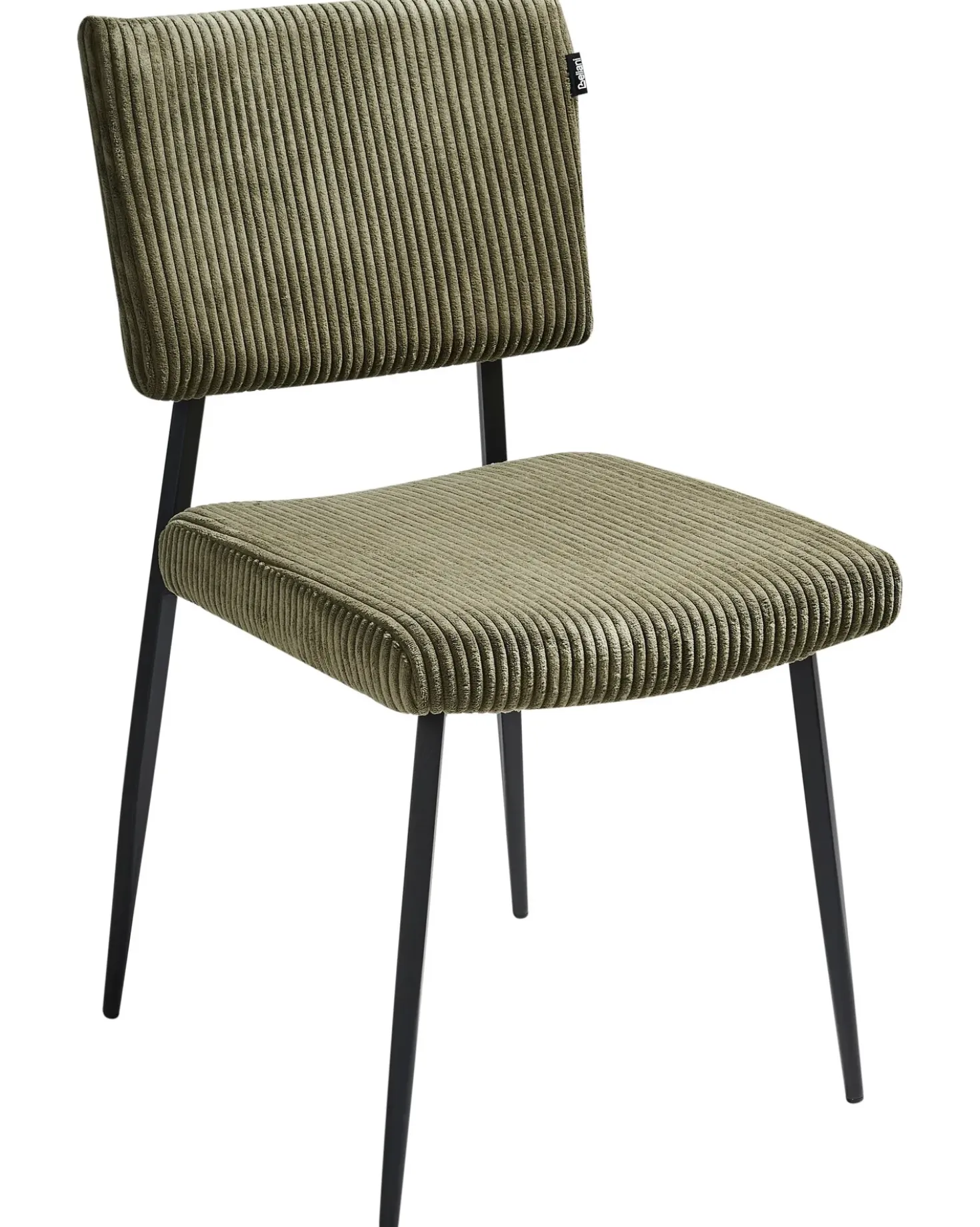 Set di 2 sedie da pranzo STURGIS Velluto a coste Verde oliva